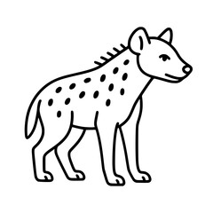 Fototapeta premium Hyena Outline Vector Icon