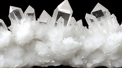 Stunning Cluster of Clear Quartz Crystals on Matrix