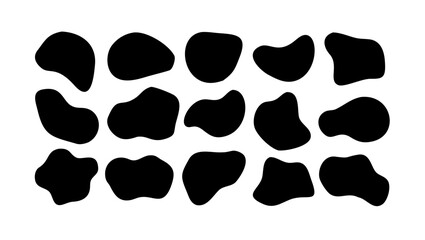 Twenty Five Irregular Black Letter A Silhouettes alphabet typography