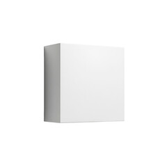 Blank White Square Box Mockup on Isolated Background