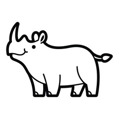 cute cartoon line art wild animal exotic  fauna suitable for practicing coloring