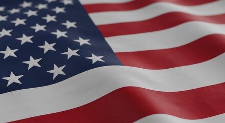 Fototapeta premium United States flag waving in the breeze