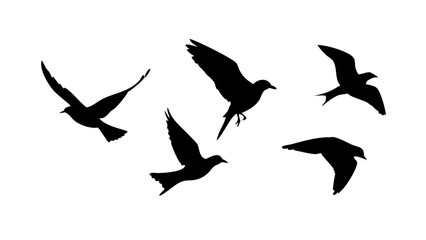 Minimalist black silhouette of a dog's head animal