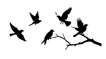 Minimalist black silhouette of a person running athlete sport