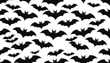 Bats pattern on white background
