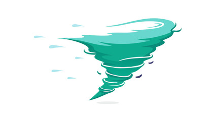 Stylized Teal Tornado Swirl storm weather