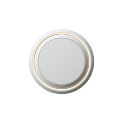 Minimalist White Circular Emblem with Subtle Glow - Modern Design Element