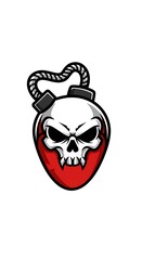 Skull Bomb: Vector Illustration