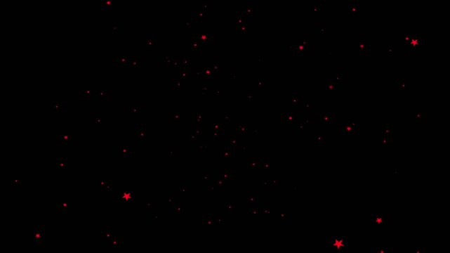 star field Floating in Dreamy red Light for Valentine's Day Backdrop with black background.