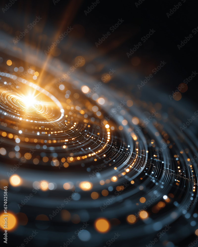Aufkleber abstract galaxy: a captivating abstract representation of a galaxy, with swirling patterns of light 