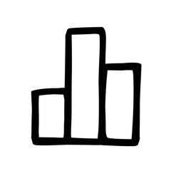 bar chart finance statistics stock economics graph height bars icon vector hand drawn doodle icons