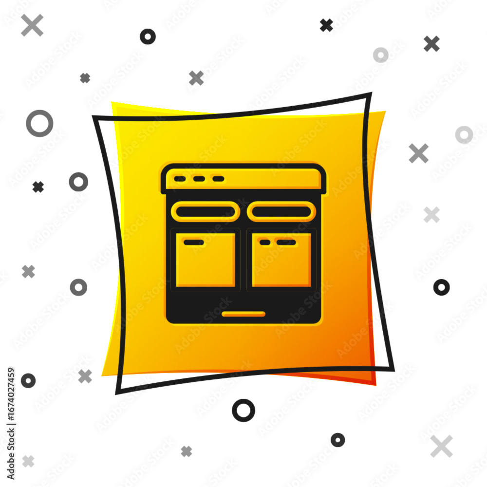 Poster black online translator icon isolated on white background. foreign language conversation icons in ch