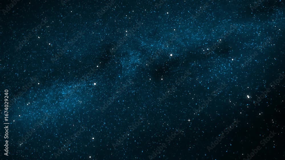 Canvas Prints flying through the stars and blue nebula in space. galaxy exploration through outer space towards gl