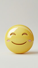 Fototapeta premium Smile Emoji and 3D Icon High Quality Image