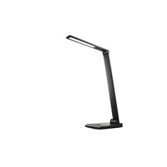 Sleek Modern LED Desk Lamp, Minimalist Design, Black Metal, Adjustable Lighting