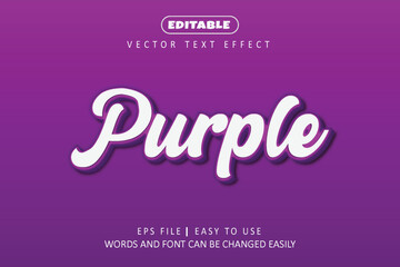 Purple Text Effect with Editable Elements