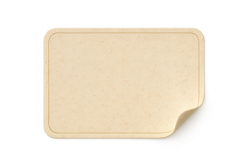 Paper sticker label isolated on white background offers blank adhesive surface perfect for creative designs