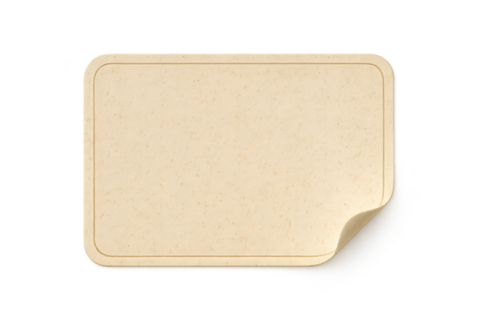 Paper sticker label isolated on white background offers blank adhesive surface perfect for creative designs