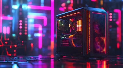 Custom gaming pc build showcase with rgb lighting and powerful components for ultimate performance