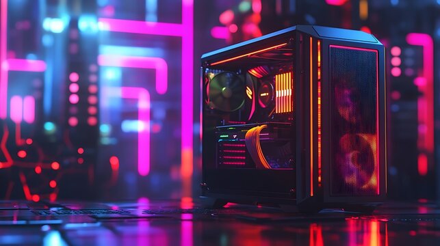 Custom gaming pc build showcase with rgb lighting and powerful components for ultimate performance