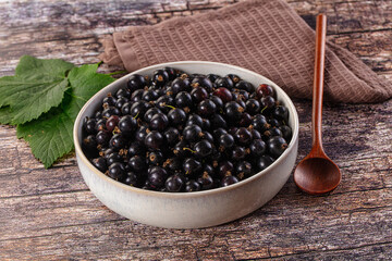 Sweet juicy Black currants berries