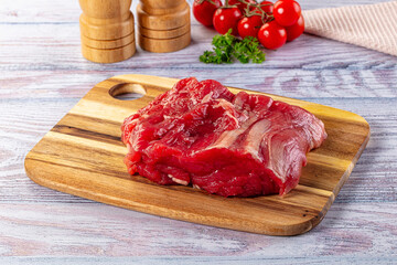 Raw beef cut uncooked fillet