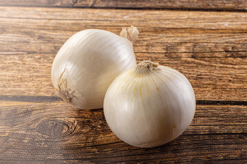 Ripe juicy white onion bulb