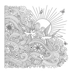 vector illustration of a floral ornament