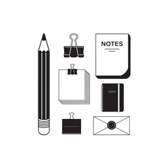 vector set of  stationary items