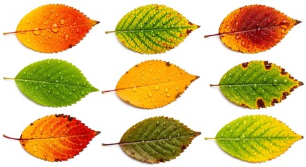 Fototapeta premium A serene autumn landscape featuring a tranquil lake reflecting the vibrant fall foliage, with a wooden bench placed under a large tree on a leafcovered ground, inviting peaceful contemplation