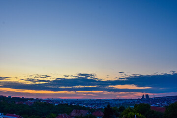 Colorful twilight sky filled with magical evening tones