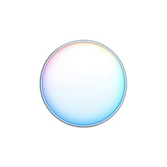 Abstract Circular Lens with Iridescent Rainbow Reflection