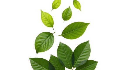 Fototapeta premium A vibrant tapestry of fallen maple leaves in autumn, showcasing a spectrum of colors from deep red and orange to bright yellow and green, creating a rich natural texture