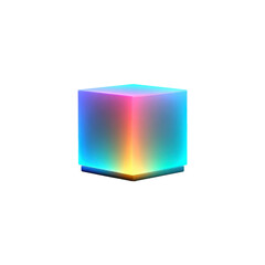Luminous RGB Cube Abstract 3D Render of a Colorful Illuminated Block