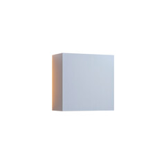 Minimalist White Cube 3D Render - Blank Space for Product Display