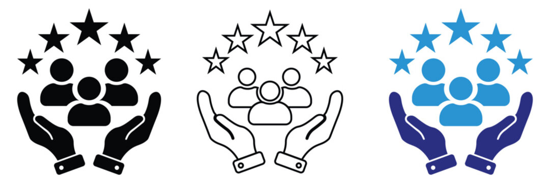 customer retention icon. customer loyalty icon. icon for app, ui and website. vector illustration on transparent background.