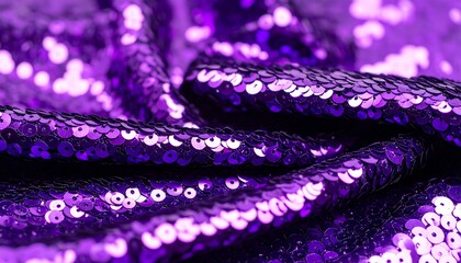 Fototapeta premium Purple sequined fabric texture
