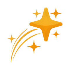 Stunning shooting star element for modern design projects. Add sparkle and magic now!