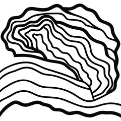 Abstract canyon wall design showcasing layered rock coloring page vector art design 