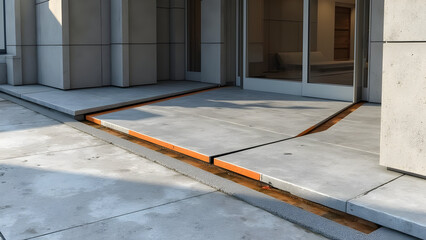 Commercial Building Entrance Crack Routing Polyurethane Sealant