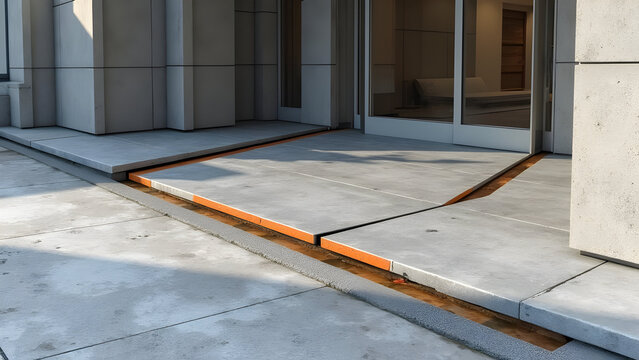 Commercial Building Entrance Crack Routing Polyurethane Sealant
