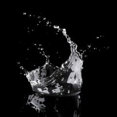 Splash of water. Isolate on black background