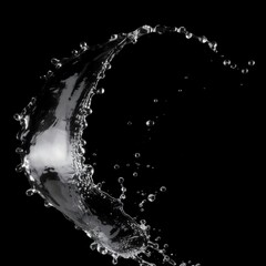 Splash of water. Isolate on black background