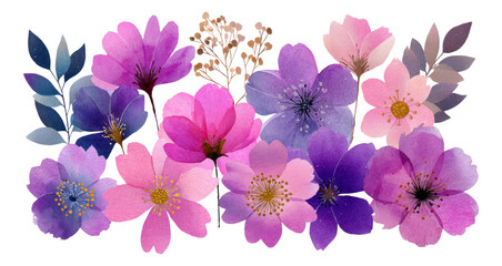 Beautiful Isolated Floral Arrangement on Transparent Background