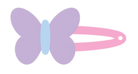 Pastel Double Heart Hair Clip Minimal PNG