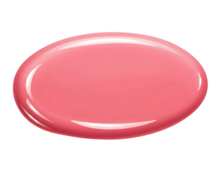 Pink nail polish drop isolated on transparent background