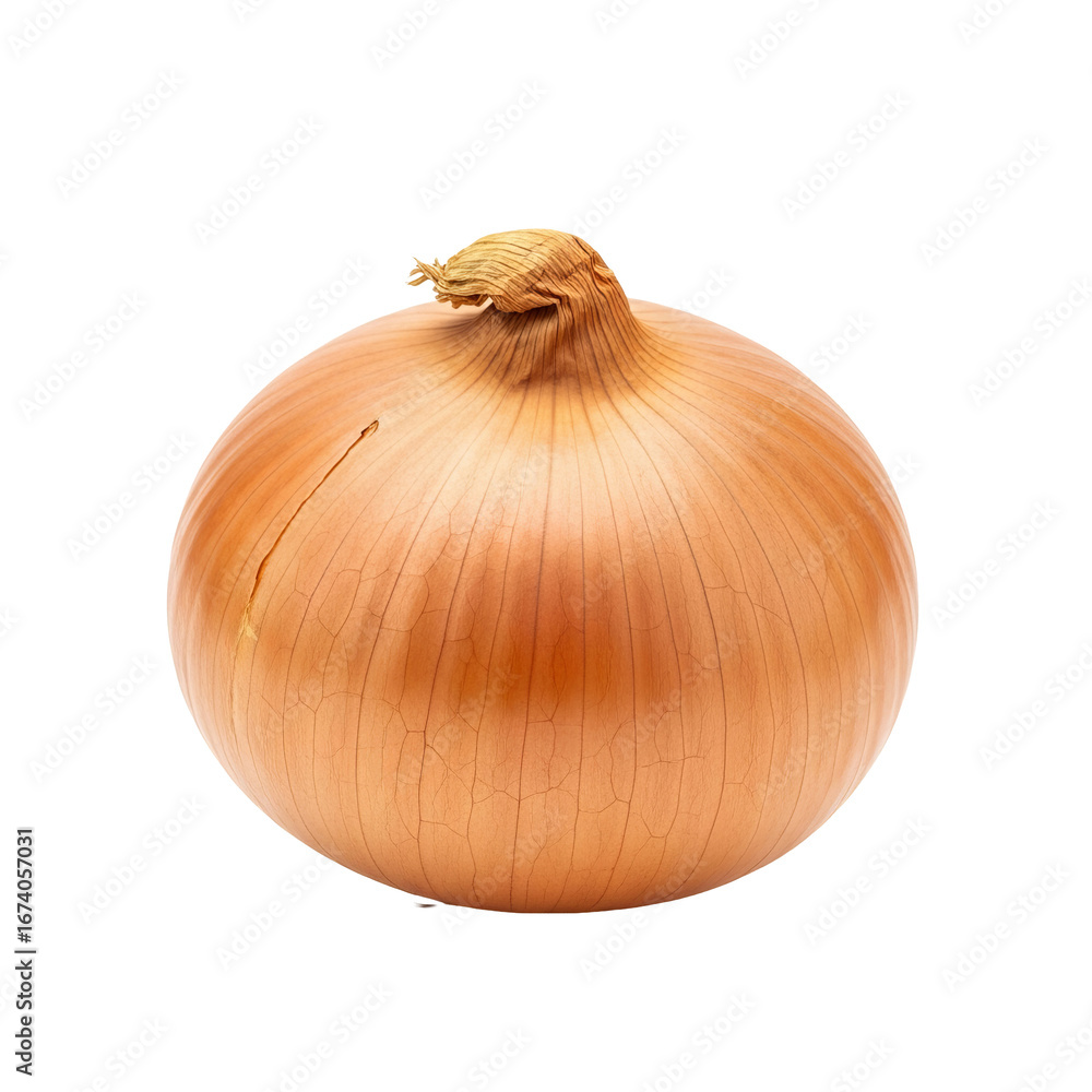 Poster brown onion sits against a isolated background with natural textures and subtle gradients on its sur