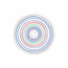 Colorful Concentric Circles - Abstract Circular Design with Pastel Hues.