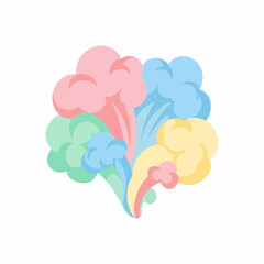 Colorful Abstract Cloud Explosion Design.