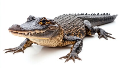 Young alligator profile